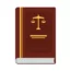 Imagen de un libro de leyes con una balanza de justicia en la portada, representando los servicios legales de derecho civil ofrecidos por Cano Fernández Abogados en Alcobendas